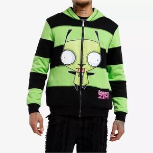 Unisex Invader Zim Stripe Reversible Hoodie Hot Topic